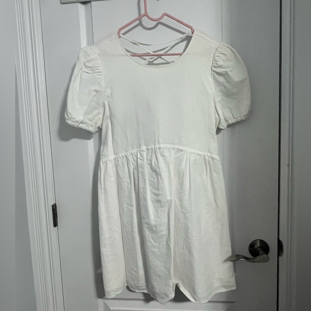 Sunday Best White Puff Sleeve Dress